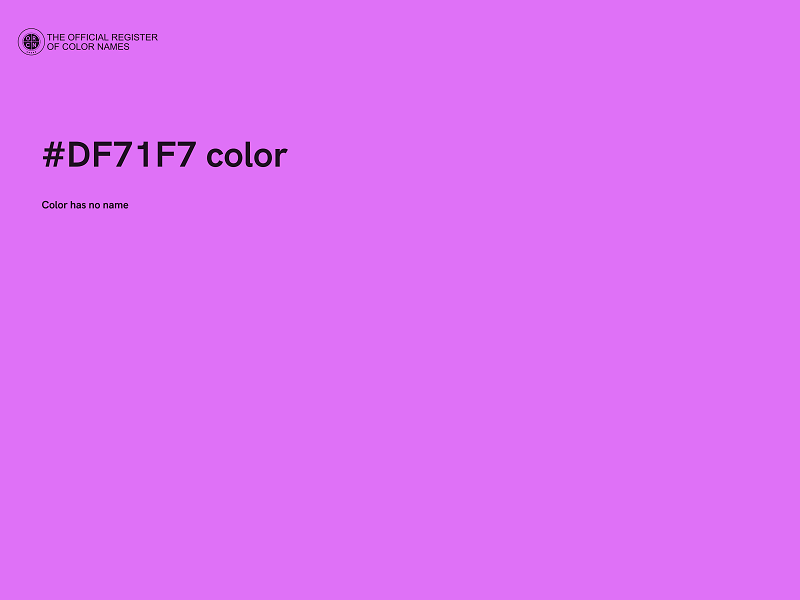 #DF71F7 color image