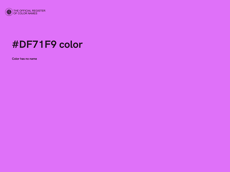 #DF71F9 color image