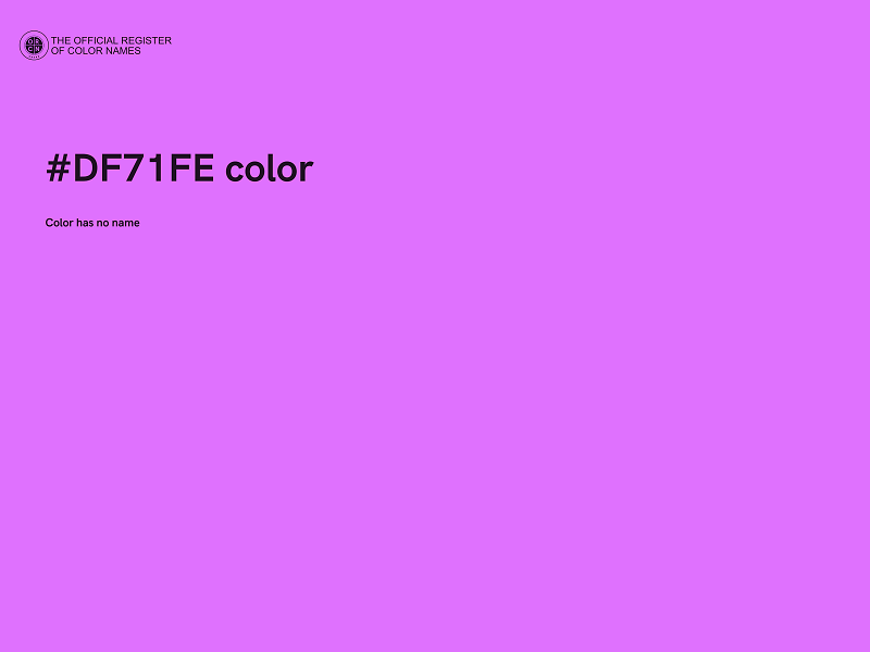 #DF71FE color image