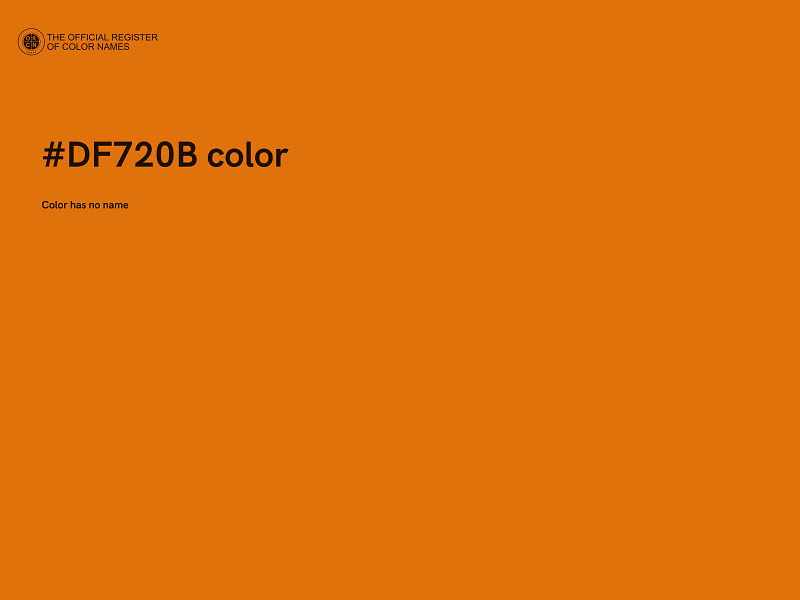 #DF720B color image