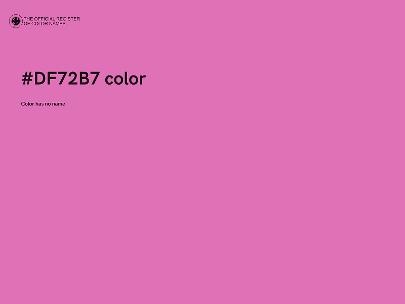 #DF72B7 color image