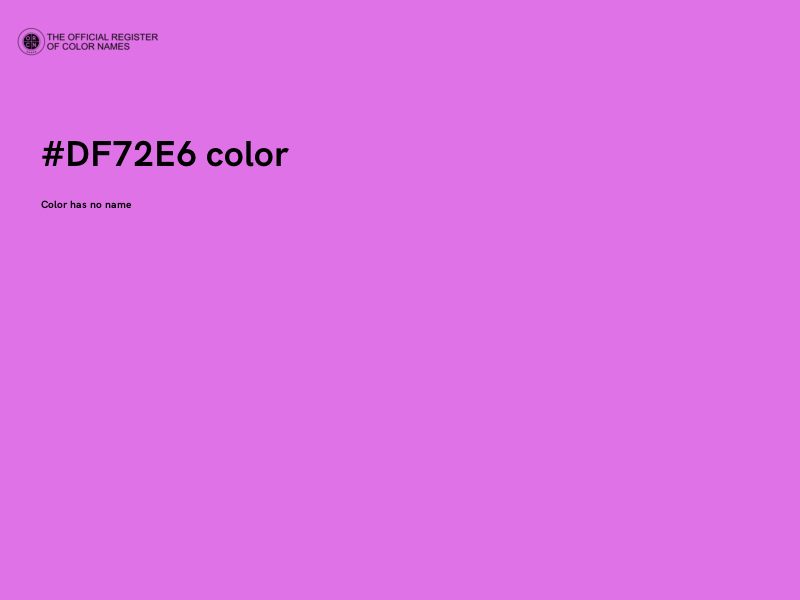 #DF72E6 color image