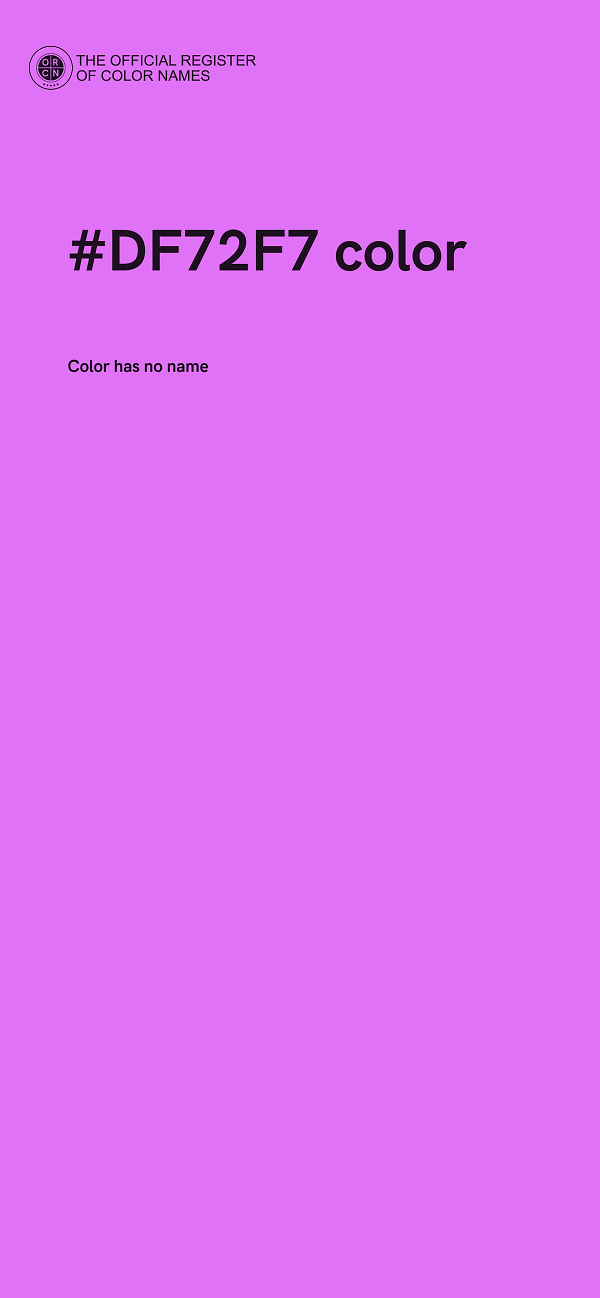 #DF72F7 color image