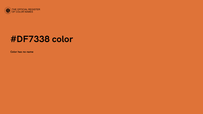 #DF7338 color image