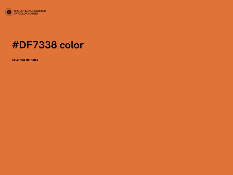 #DF7338 color image