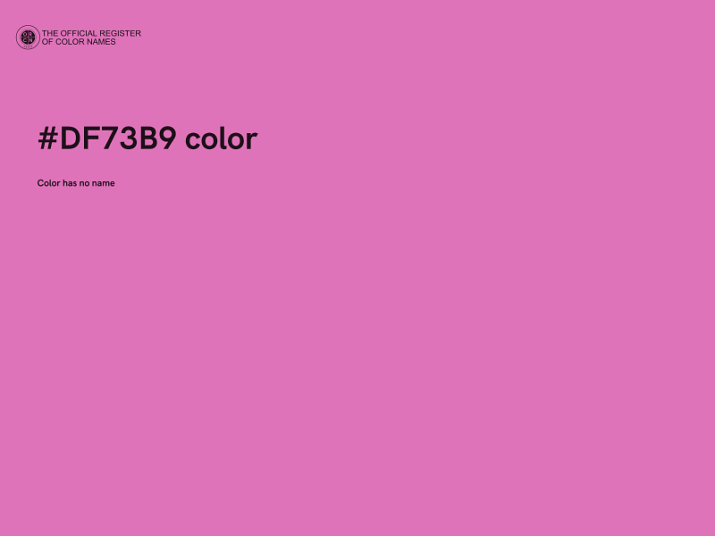 #DF73B9 color image
