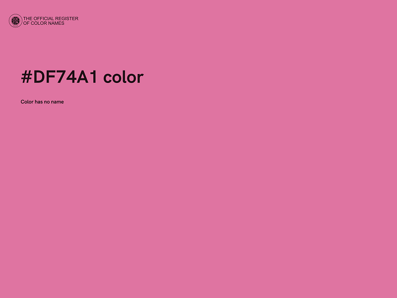 #DF74A1 color image
