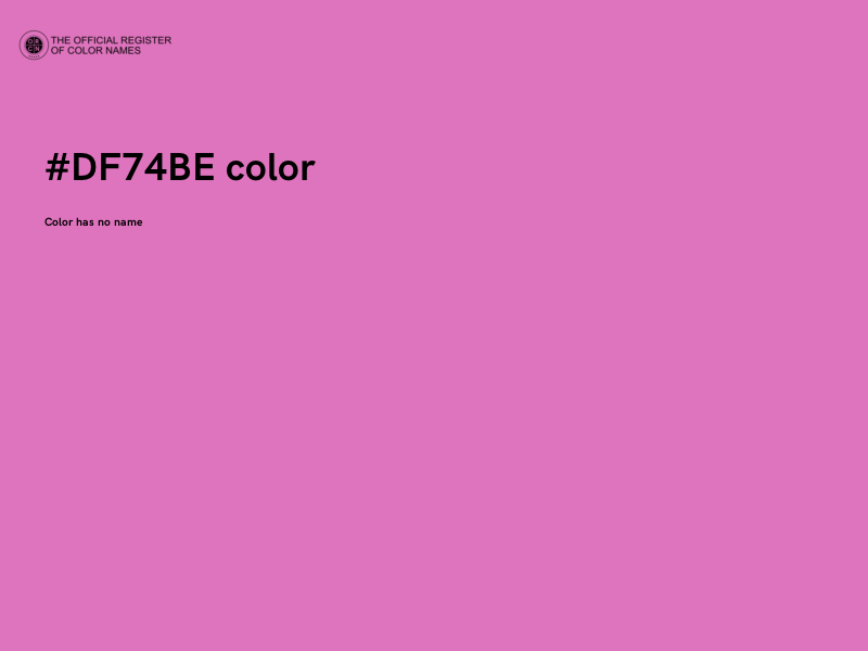 #DF74BE color image