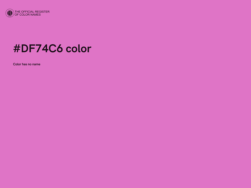 #DF74C6 color image