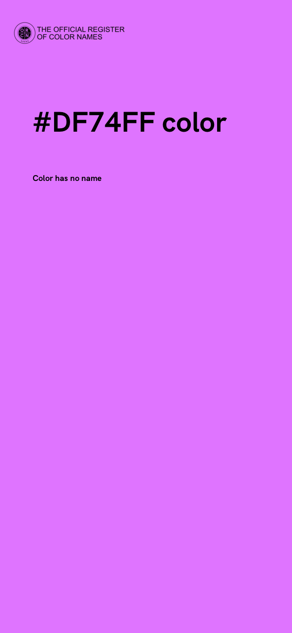 #DF74FF color image