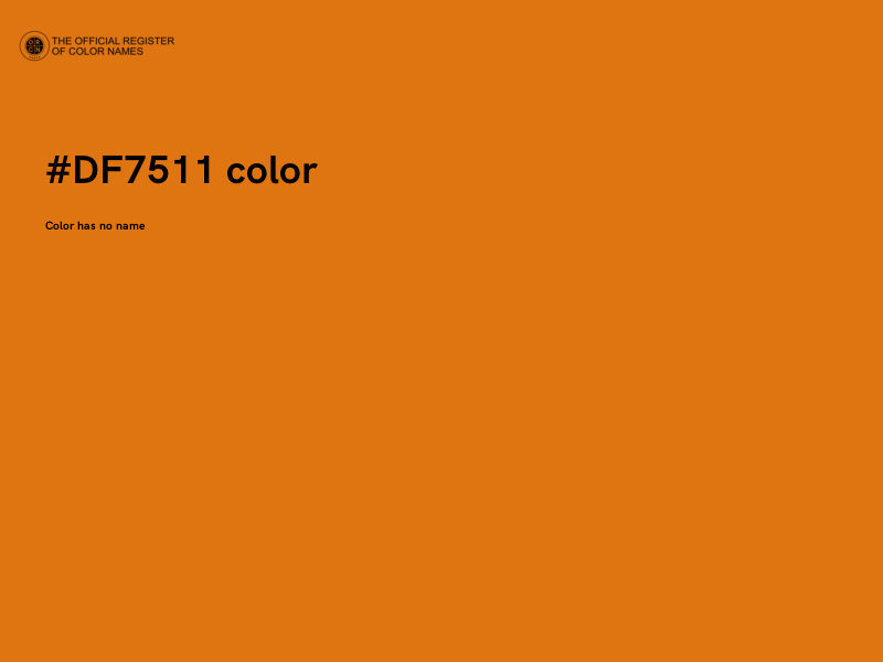 #DF7511 color image