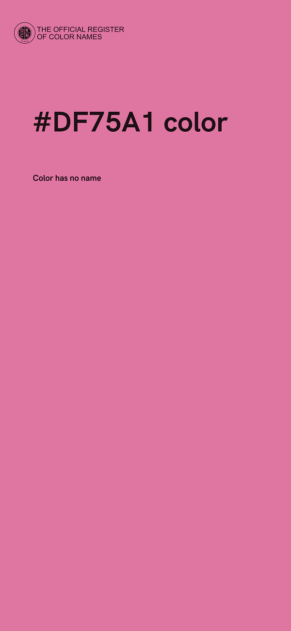 #DF75A1 color image