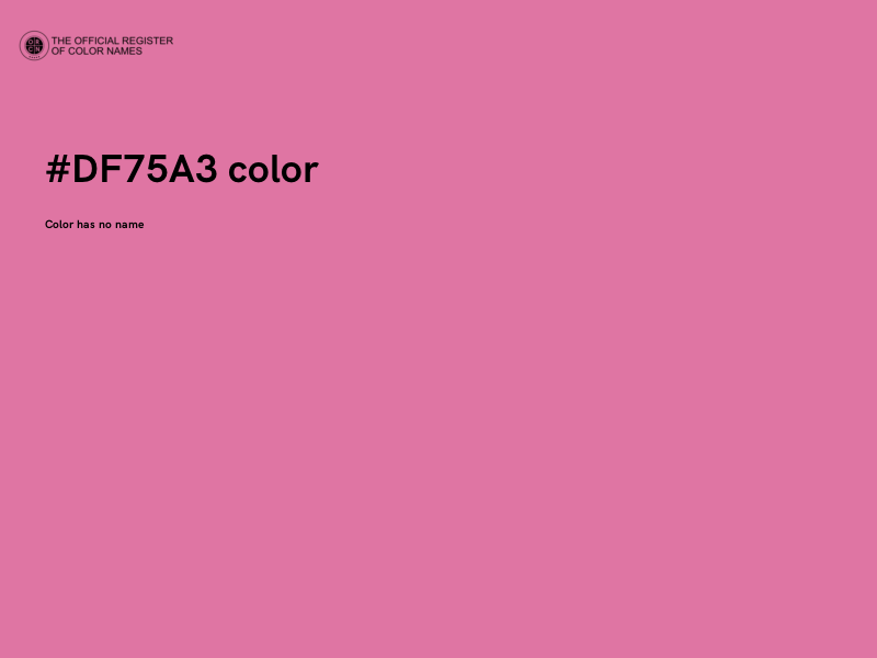 #DF75A3 color image