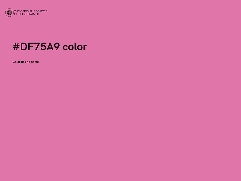 #DF75A9 color image