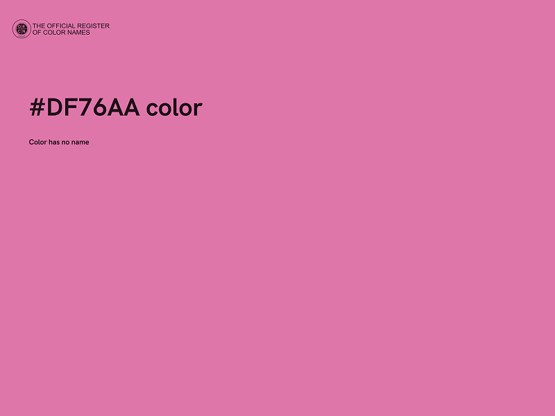 #DF76AA color image