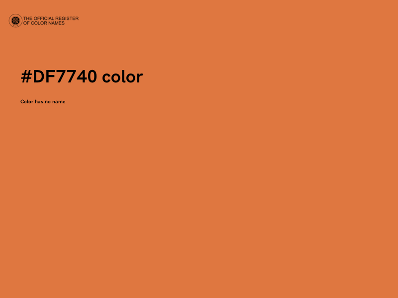#DF7740 color image