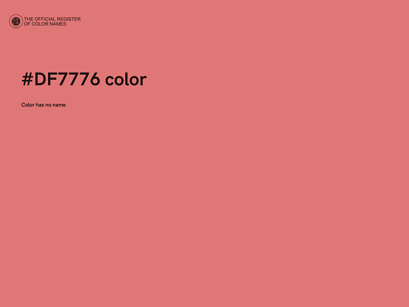 #DF7776 color image