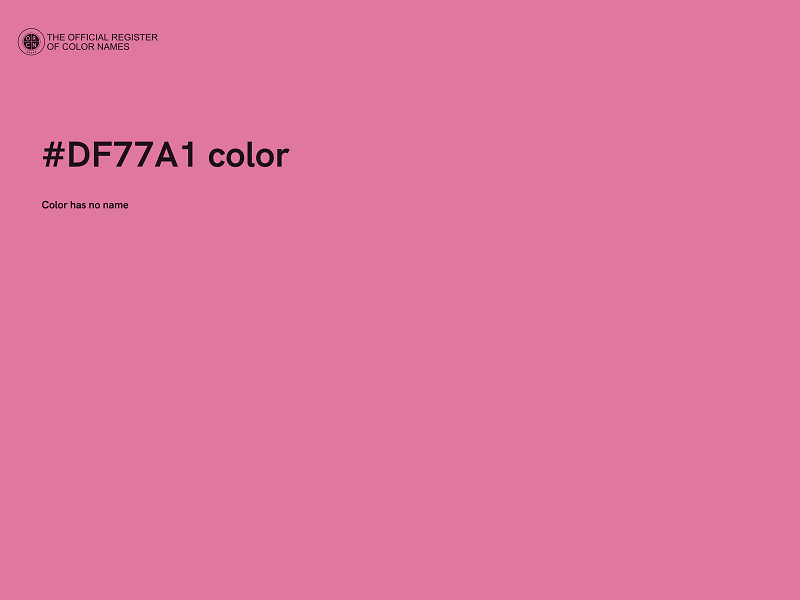 #DF77A1 color image