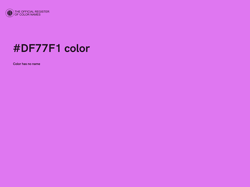 #DF77F1 color image