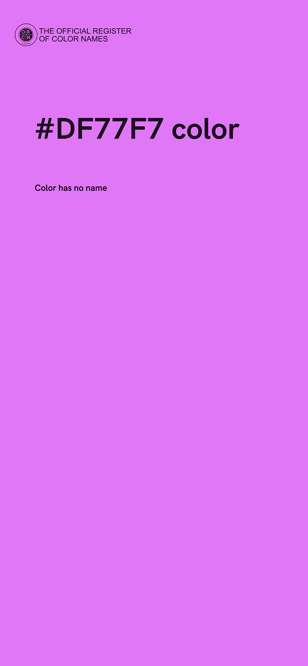 #DF77F7 color image