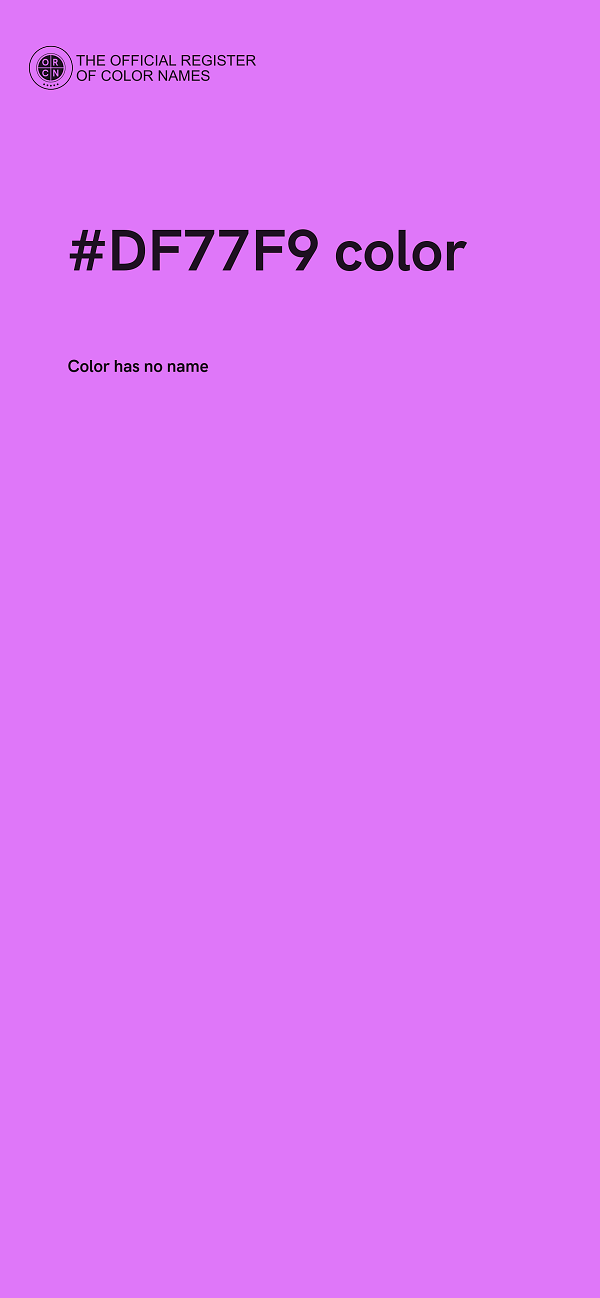 #DF77F9 color image