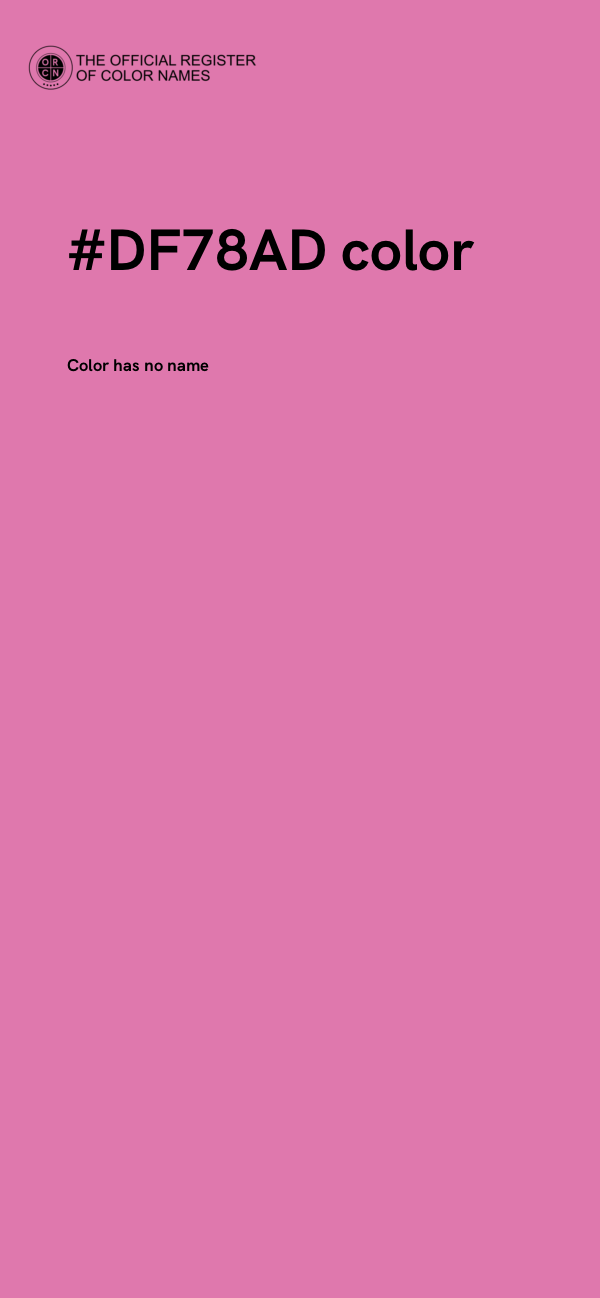 #DF78AD color image