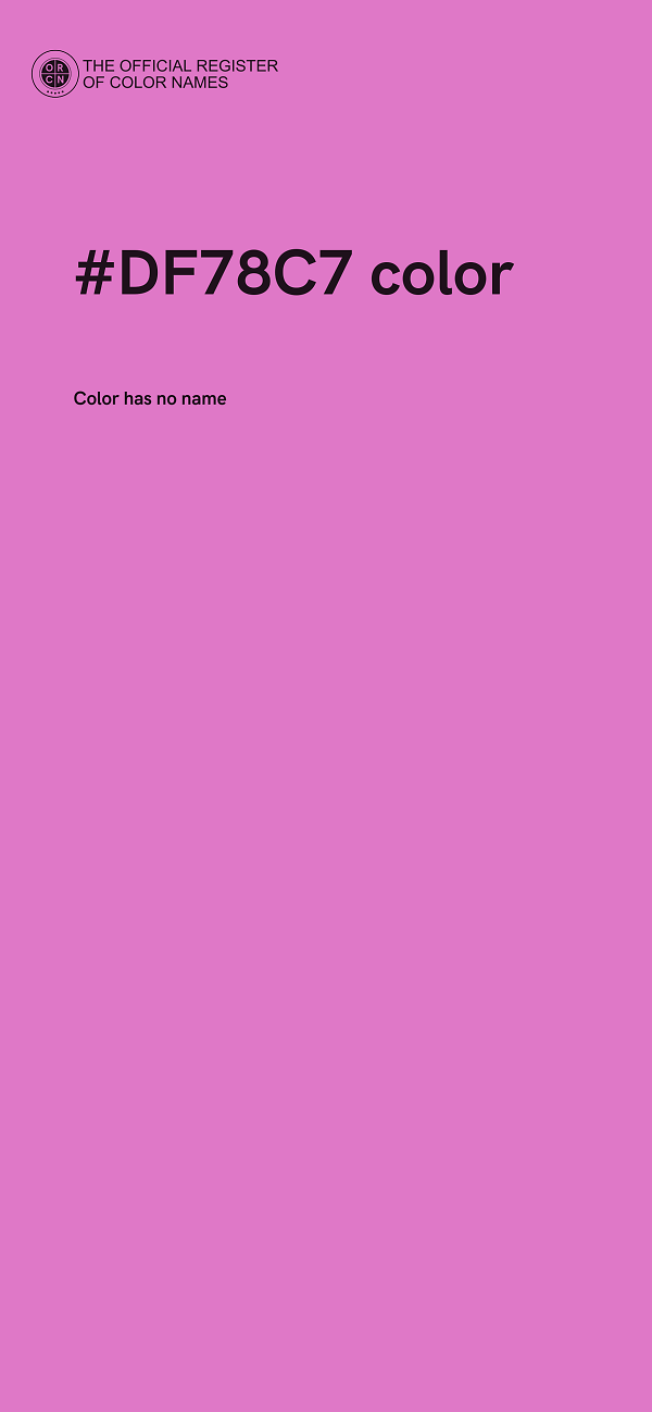 #DF78C7 color image