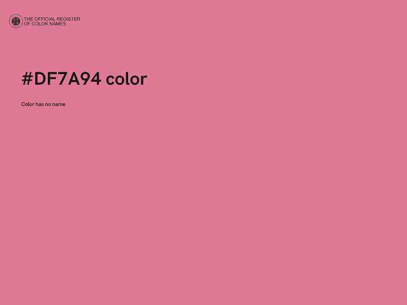 #DF7A94 color image