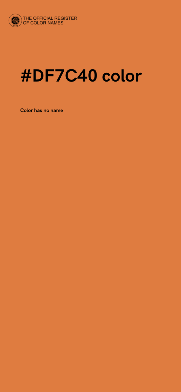 #DF7C40 color image