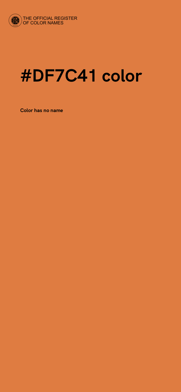 #DF7C41 color image