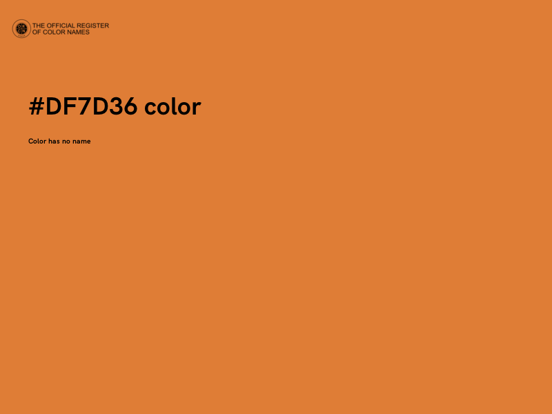 #DF7D36 color image