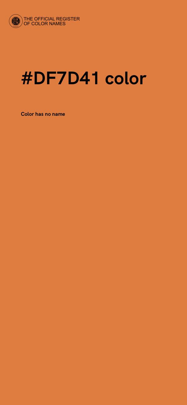 #DF7D41 color image
