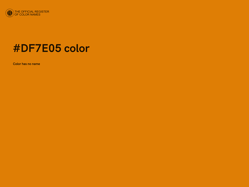#DF7E05 color image