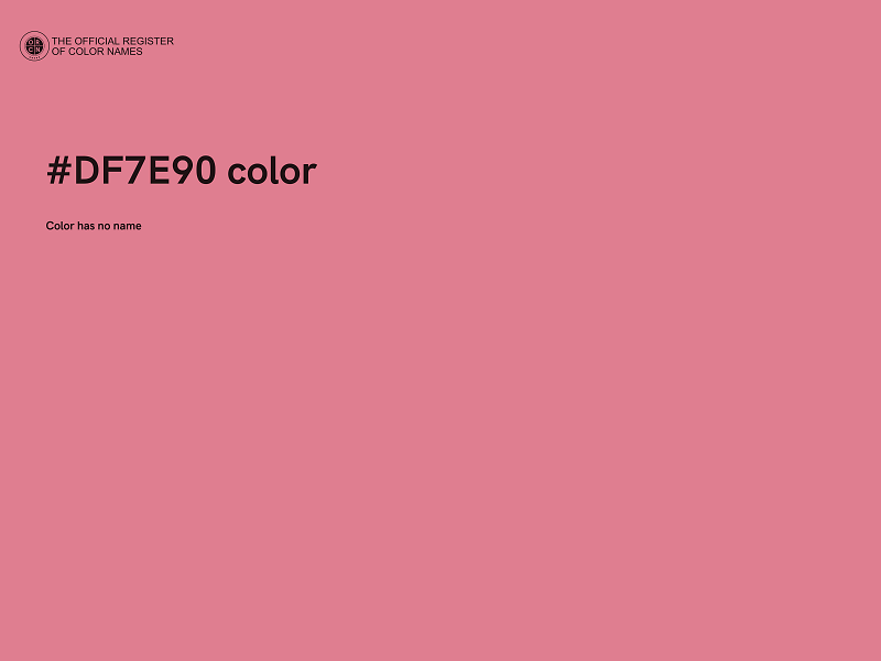 #DF7E90 color image