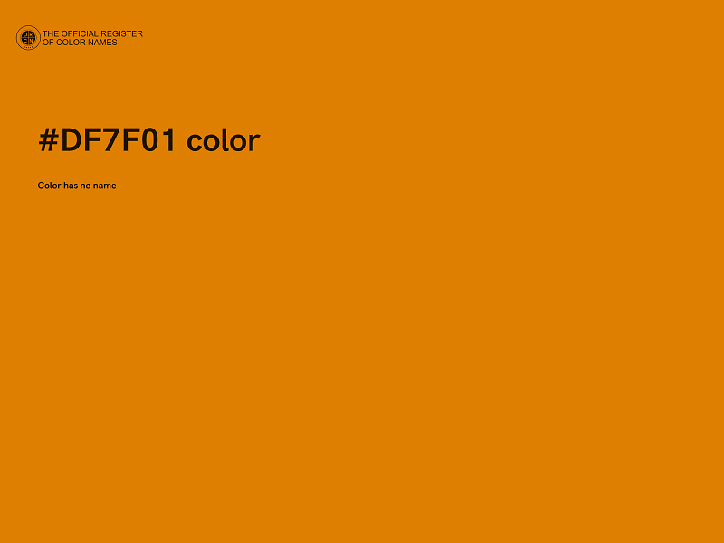 #DF7F01 color image