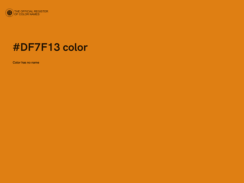 #DF7F13 color image