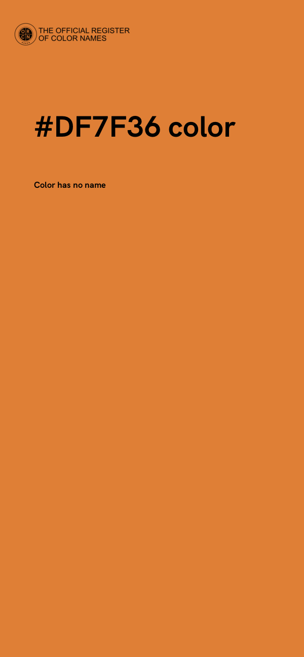 #DF7F36 color image
