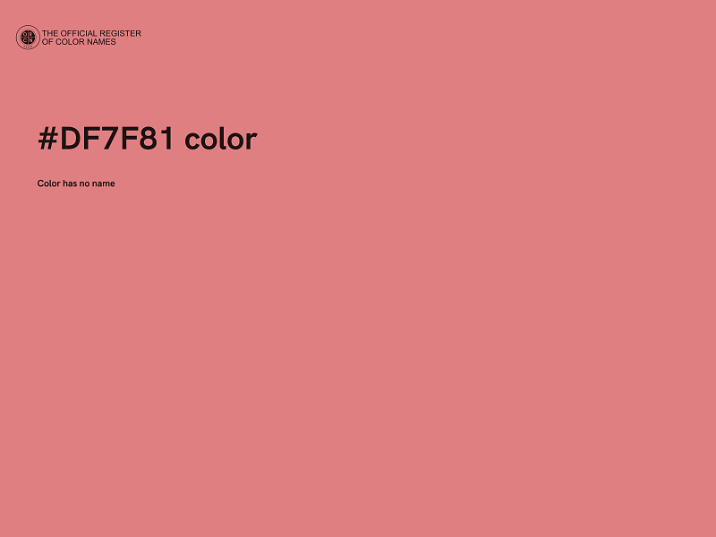#DF7F81 color image