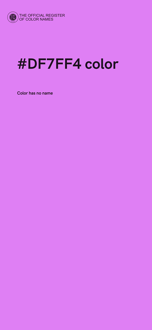 #DF7FF4 color image