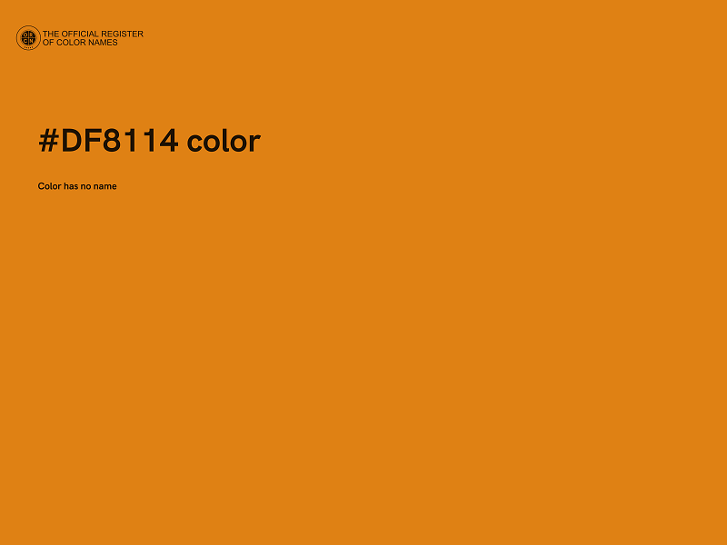 #DF8114 color image