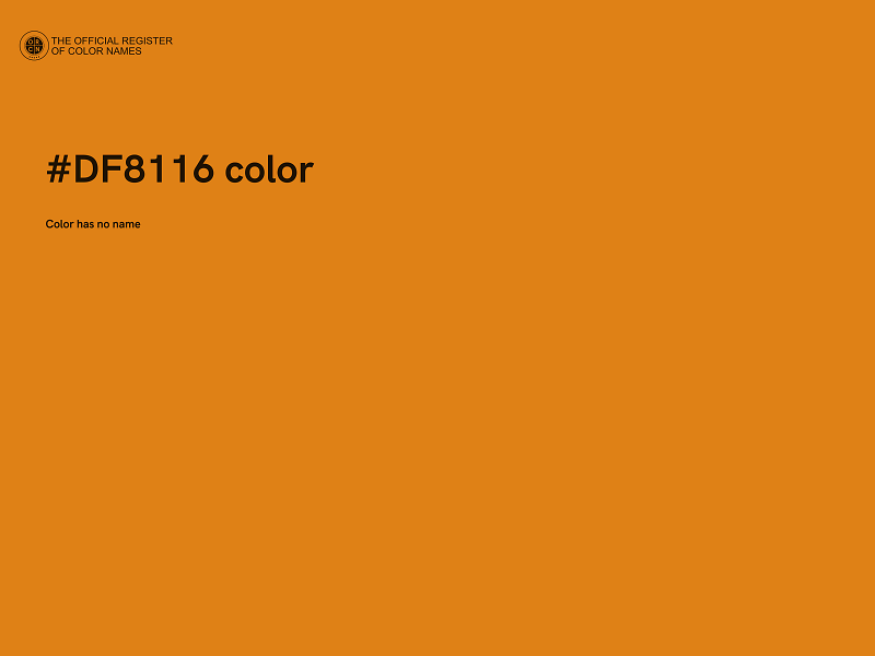 #DF8116 color image