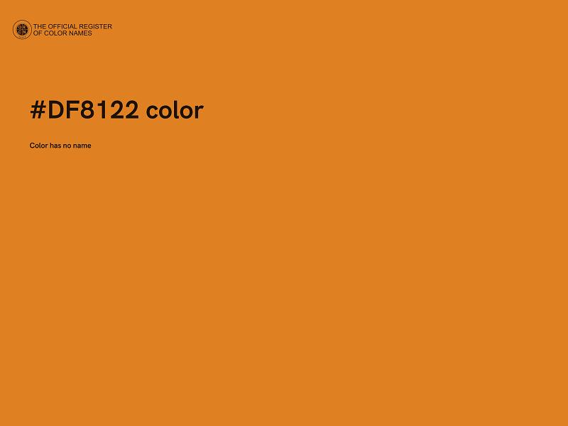 #DF8122 color image