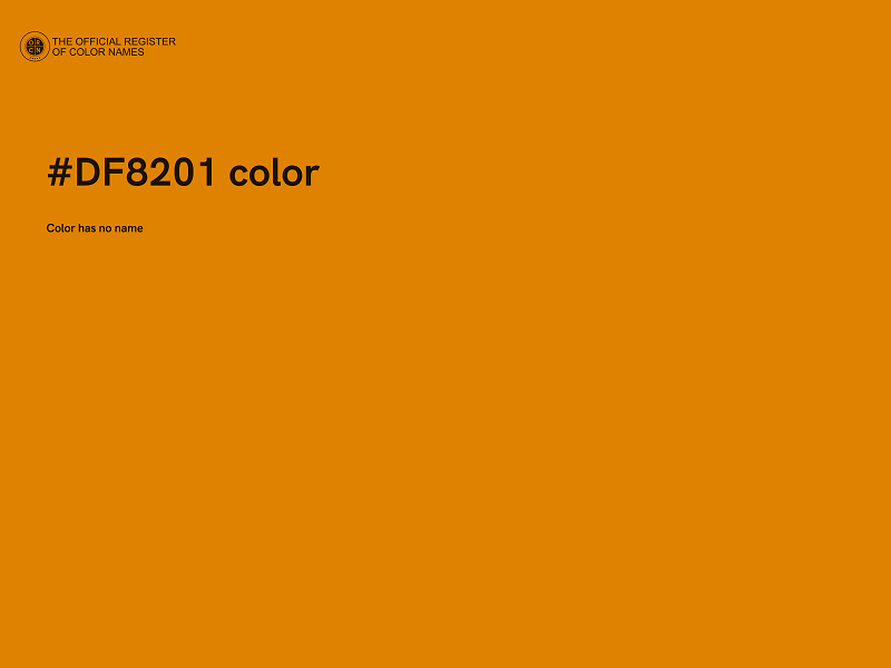 #DF8201 color image