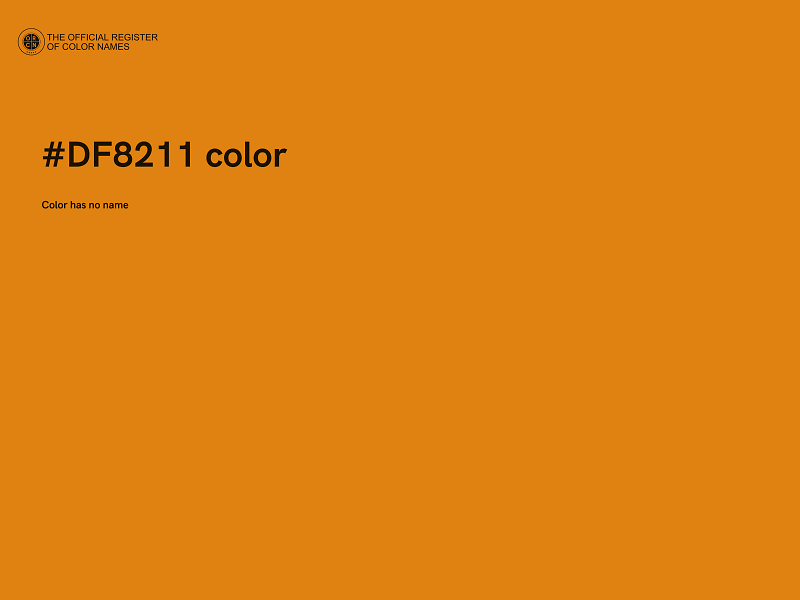 #DF8211 color image