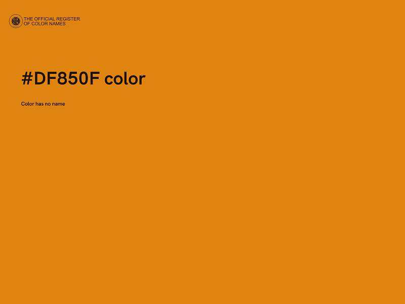 #DF850F color image