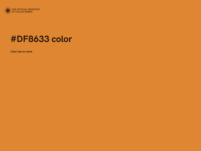 #DF8633 color image