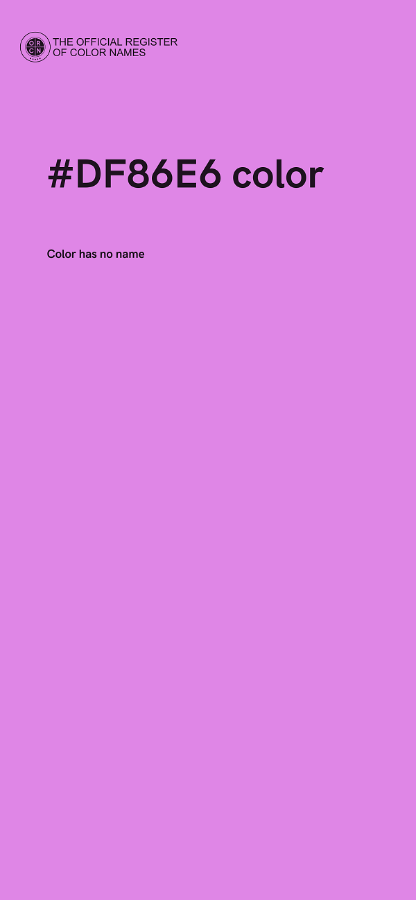 #DF86E6 color image
