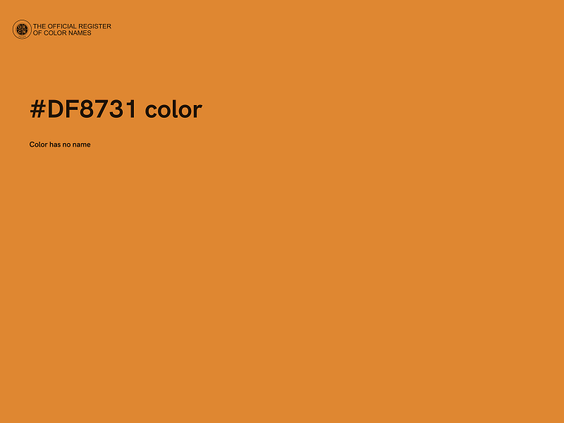 #DF8731 color image