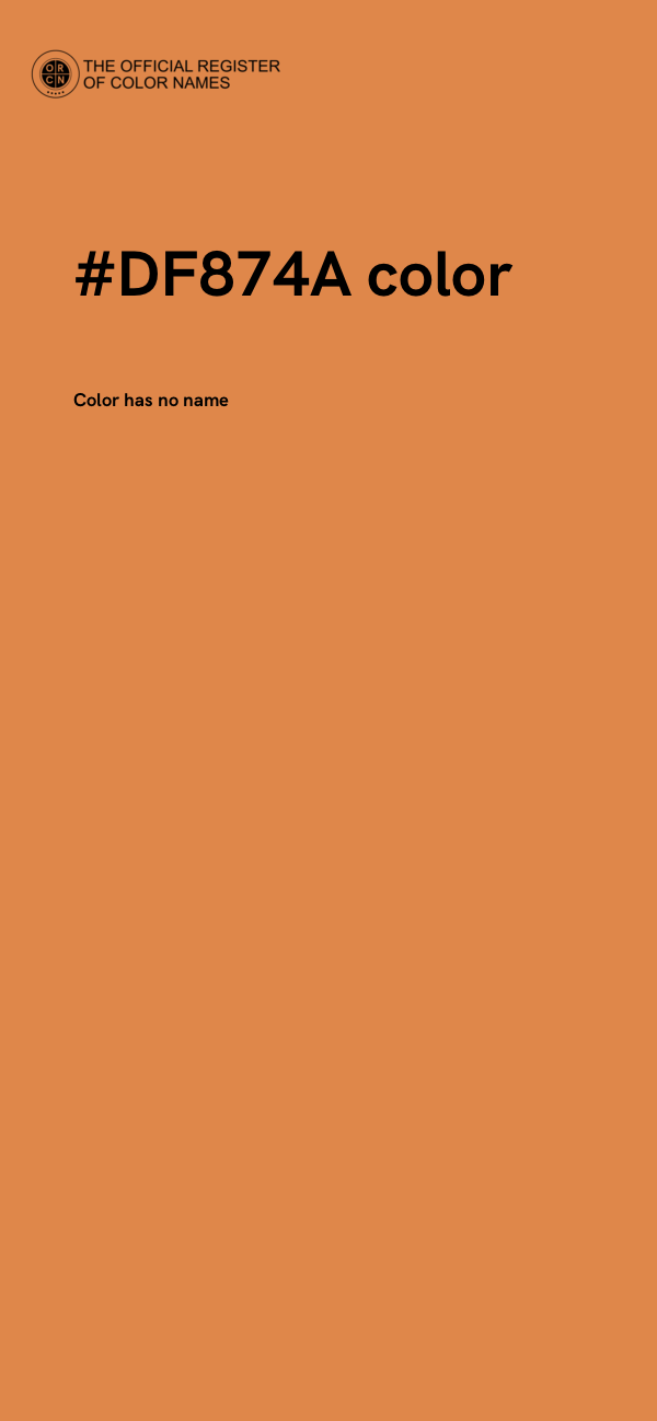 #DF874A color image
