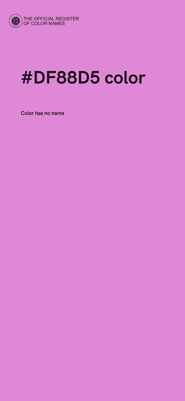 #DF88D5 color image